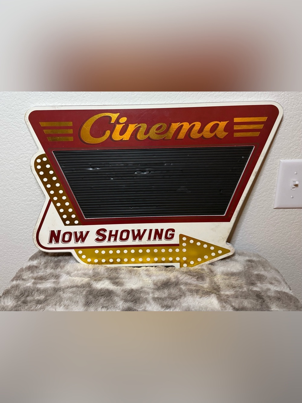 Cinema Now Showing Marquee Sign - Red and Gold